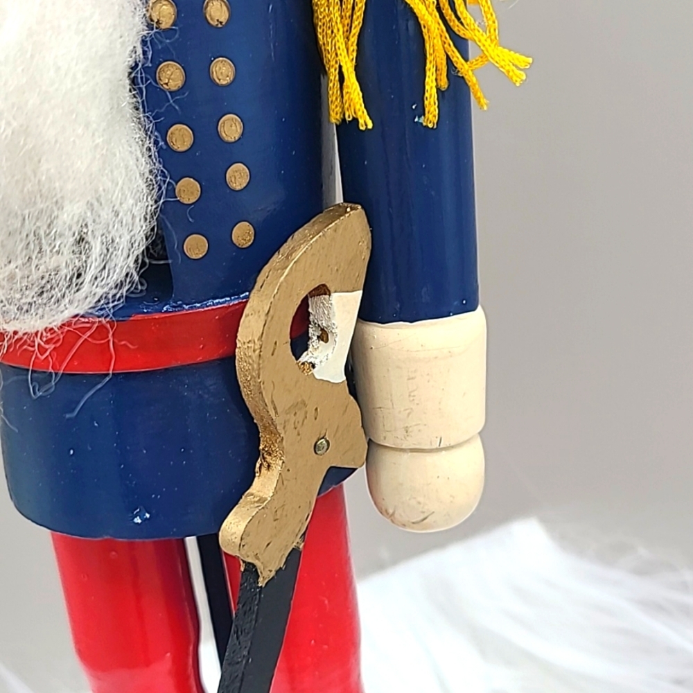 Vintage Classic Nutcracker Soldier Figurine - Red, Blue, and Gold - Picture 5 of 8
